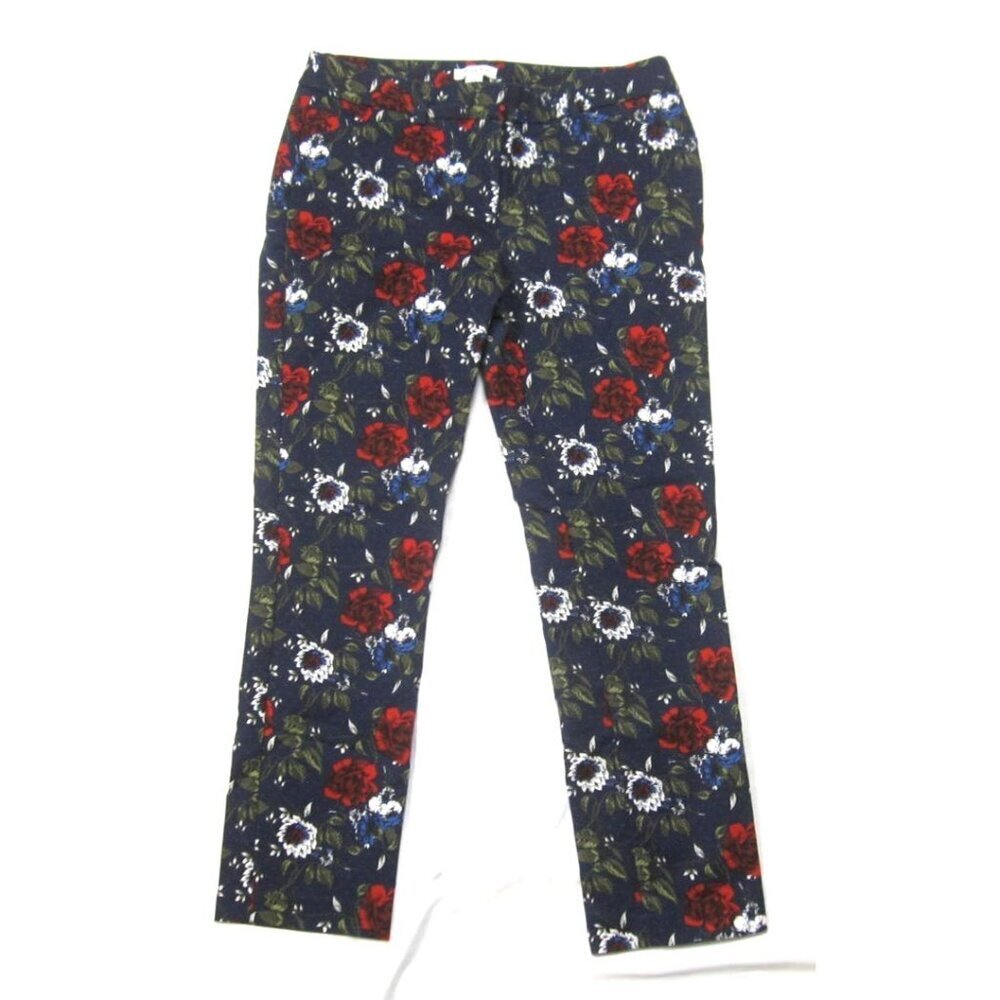Carolina Belle Montreal Women Floral Ankle Pants Whimsigoth Corpcore Sz 6(WP434)